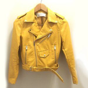 Zara vegan leather moto jacket